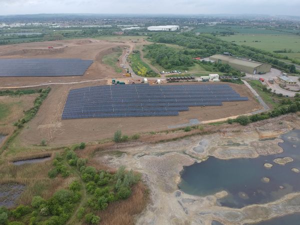 The final stages of a 4mW solar farm built on a former landfill site. A tricky project but rewarding to see it nearing completion