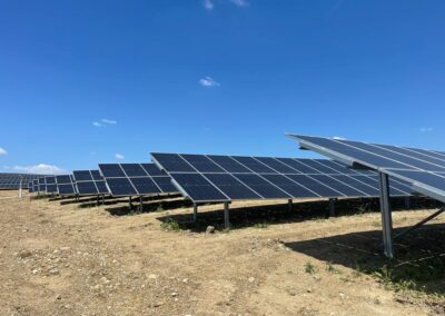 Photo of Solar Panels at Bedford Solar Farm with Air Source Heat Pump Devon